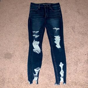 American eagle super hi rise jegging 6 short